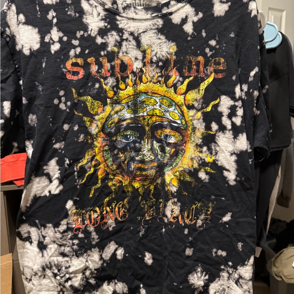 Black Tie-Dye Short Sleeve Tee